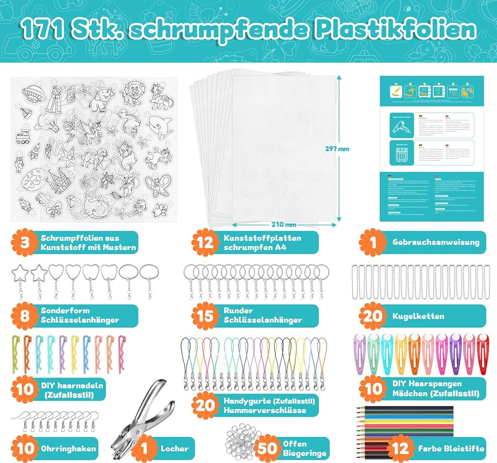Krimpfolie, Knutselset 15 vellen